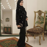 کت زنانه جواهردوزی مخمل
